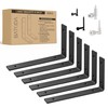 BATODA 12” Heavy Duty Shelf Brackets (6pcs) - L Shelf