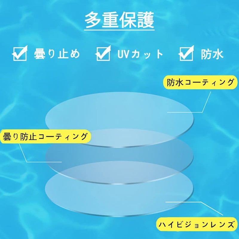 [DUTUTU] 【大人】スイムゴーグル 度付き スイミングゴーグル 度付きゴーグル 水泳 近視-4.0 UVカット 曇り防止 水漏れ防止ベルトスイムキャップ