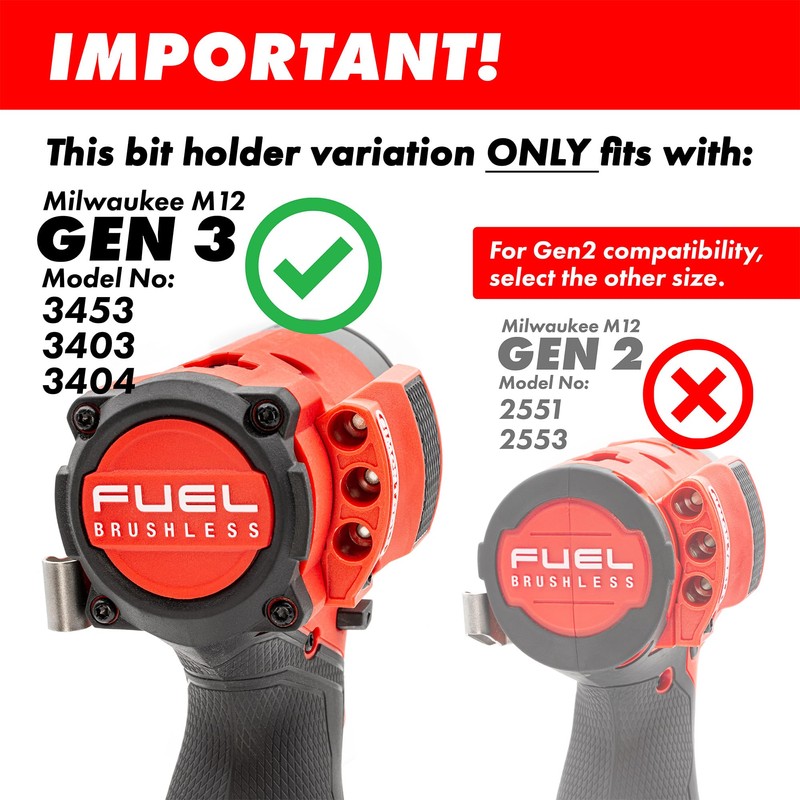 Simon Tools Magnetic Bit Holder for Milwaukee M12 Impact Driver