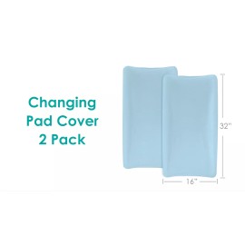 Biloban Waterproof Changing Pad Cover/Change Table Cover Sheets Cotton 2 Pack 32"x16"