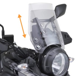 Daytona 16803 Motorcycle Screens, V-Strom 250 (17-22), With Bar Holder, Screen Offset Bracket, Ash Silver