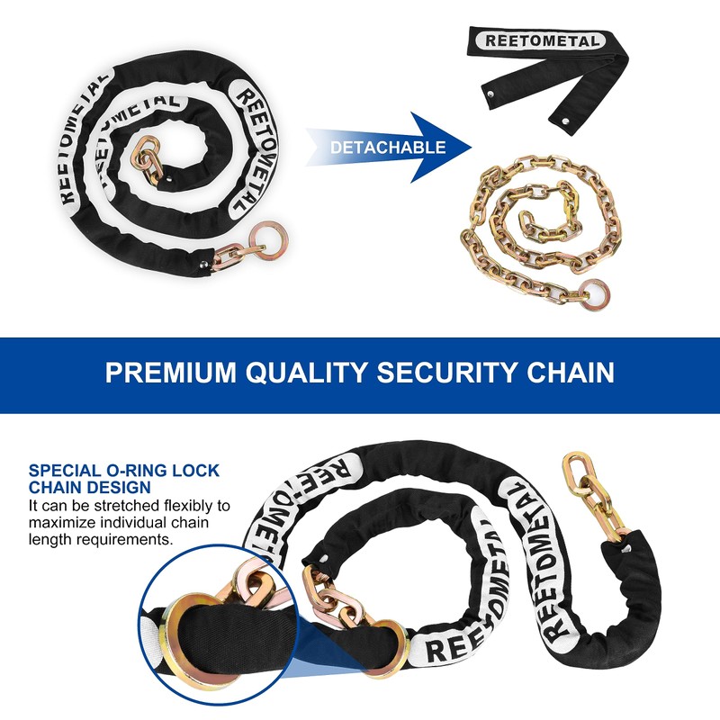 REETOMETAL Heavy Duty Security Chain, 6 Foot x 3/8" Thick