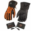 Men's Heated Leather Gauntlet Gloves w/Touch Screen Fingers (Large)