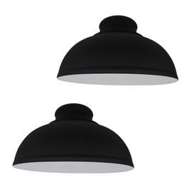 LEDSone Metal Black Inner White Ceiling Lamp Shade 29cm Easy Fit Light Pendant Modern Ceiling Lighting Shade for Bedroom, Hallway, Office Industrial Kitchen Hanging Light Shade Ceiling Pendant