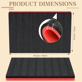 Frienda 3 Pcs Tool Box Foam Organizers, 18 x 12 x 1 Inch Tool Box Liner Adjustable Shadow Tool Chest Drawer Foam Inserts Non Slip Foam Tool Organizer Toolbox Drawer Liner Mat