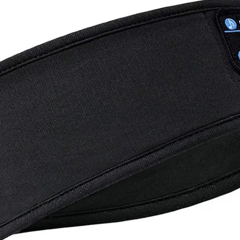 Bluetooth Sports Headband Wireless Sleep Headphones Exercise Music Headband Black