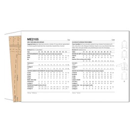 Know Me ME2105AA Men's Knit Turtleneck and Oversized Cardigan Sewing Pattern Packet by Norris Dánta Ford, Design Code ME2105, Sizes 34-36-38-40-42