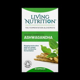 Living Nutrition Organic Fermented Ashwagandha 60 Capsules