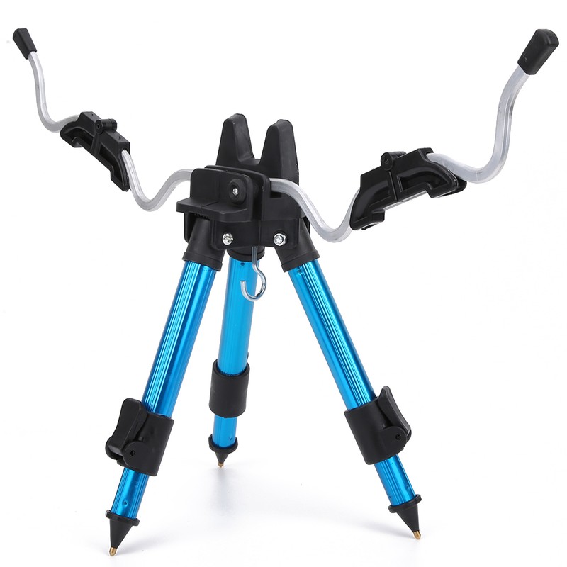 Foldable Multipurpose Fishing Rod Bracket Tripod Beach Long Range Aluminum
