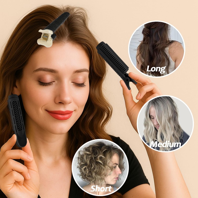 JIRIS 4PCS Volumizing Hair Clips for Root Lift & Volume