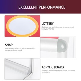 Operitacx Storage Container Desk Accessories Lottery Box Square Tombola Ball Game Box Storage Box for Tickets for Business Meetings Fundraising Accessories 25 cm Plastic Container