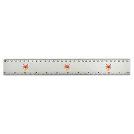 'Crab Makes A Sand Castle' 30cm (12 Inch) White Plastic Ruler (RL00087332)