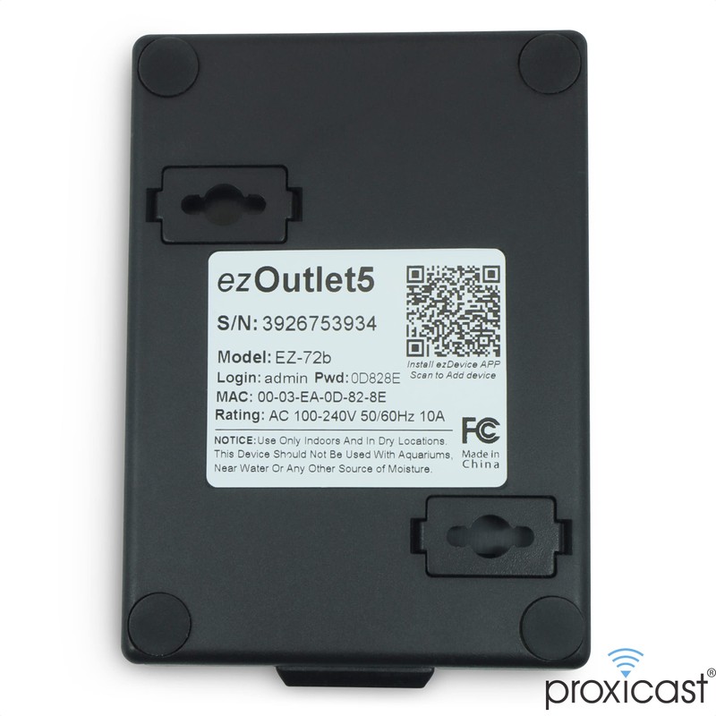 ezOutlet5 - Internet Enabled IP & Wi-Fi Remote Power Switch