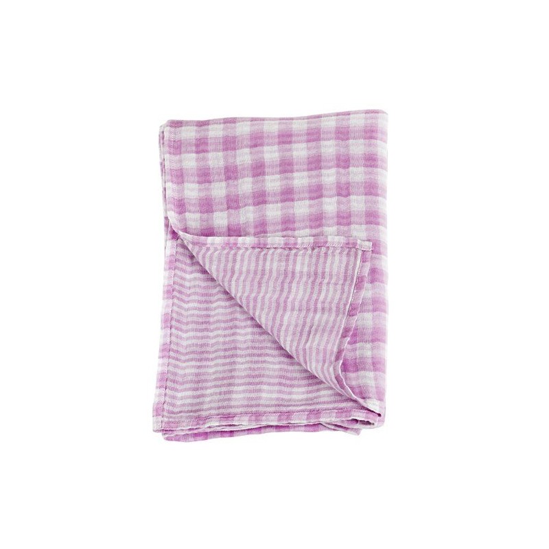 Lulujo Reversible Muslin Swaddle (Passion Pink)