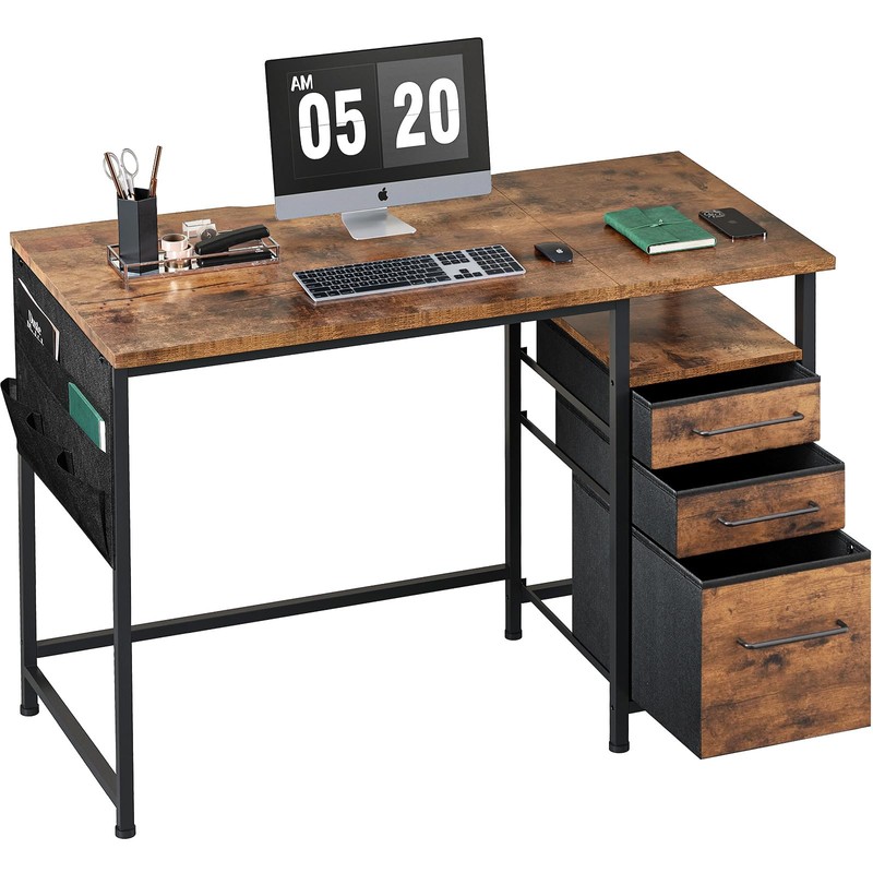 Ｍａｉｈａｉｌ Maihail Small Desk with Drawers, 40 inch Computer Desk