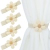 Curtain Tie Backs, 4PCS Flower Tie Backs for Curtains, Creative