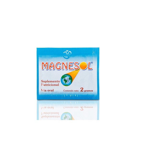 Magnesol Magnesium Supplement - Magnesium Chloride with Zinc Oxide - Powder Form - 260mg / 33 Sachet 1 pack