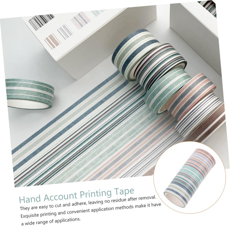 Tofficu Fashionable Paper Tape Set 6 Rolls Washi Masking Tape