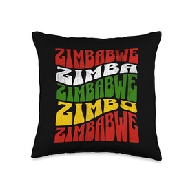 Funny Zimbabwe slang words Zimbo Gifts for men & women Zimba Throw Pillow