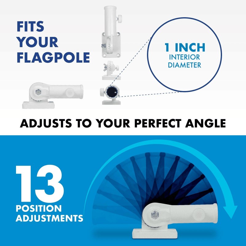 G128 5 Feet Tangle Free Spinning Flagpole (White) California Flag