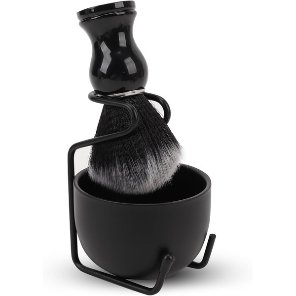Shaving Brush Shaving Stand with Bowl, 3 in 1 Shaving