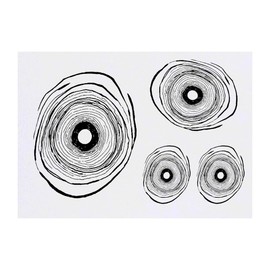 4 x 'Black Hole ' Temporary Tattoos - Water Resistant, Skin-Safe, Non-Toxic Transfers, Mixed Sizes (TO00075000)