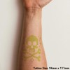 'Pixel Skull' Temporary Tattoo - Water Resistant, Skin-Safe, Non-Toxic Transfer