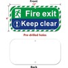 Fire Exit Keep Clear Signs Metal 30 x 15 cm