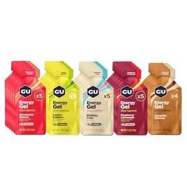 GU Energy Original Sports Nutrition Energy Gels, 24-Count, Assorted Caffeine-Free Flavors Variety Pack