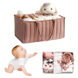 YISKY Changing Bag Organiser, Changing Basket with Removable Compartments, Baby Nappy Caddy Organiser, Baby Nappy Caddy Newborn Essentials