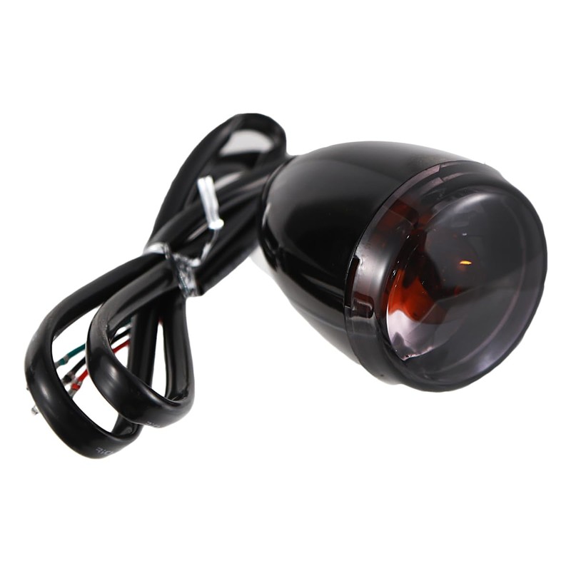 Front Gloss Black Bullet Smoked Turn Signals For Harley 2004-2013