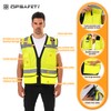 DPSAFETY Reflective Safety Vest With Back Plan Pocket, High Visibility