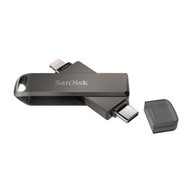 SanDisk Dual Phone 128GB USB 3.2 Type-C/Lightning Flash Drive, Black (SDIX70N-128G-AG6NE)