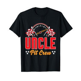Race Car Birthday Party Matching Family Uncle Pit Crew T-Shirt