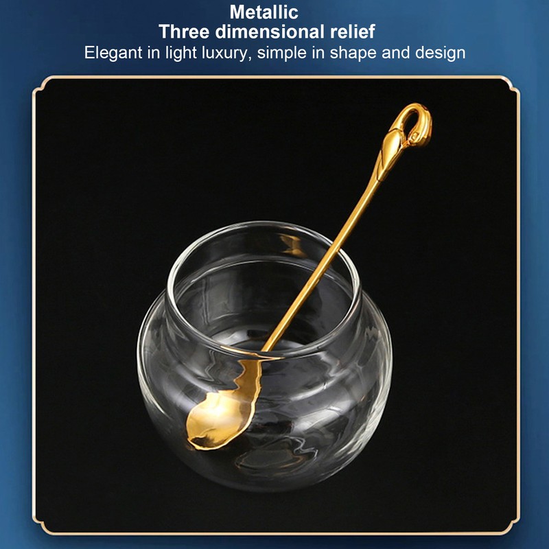 3 Piece Set European Style Gold Sugar Jar with Lid
