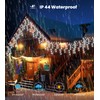 Icicle Outdoor Christmas Lights,460LED 17.5M/57ft Christmas Decorations Lights Plug in,Cool