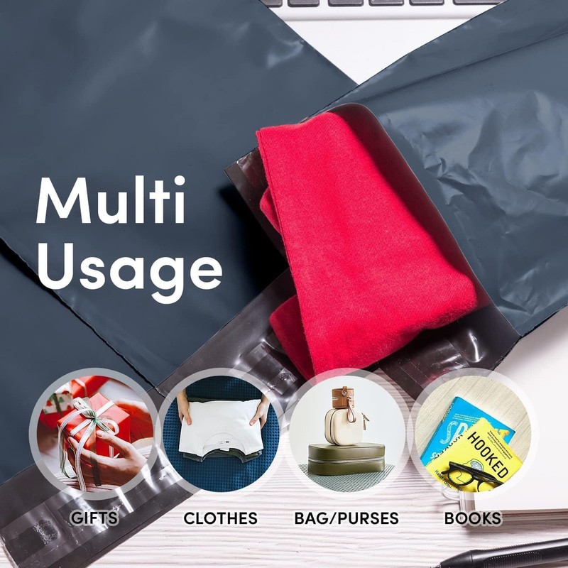 ezkart Mixed Size Self-Seal Mailer Bags Strong Polythene Posting Grey