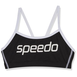 Speedo Women's Endurance+ Crop Top, Black/White, 10