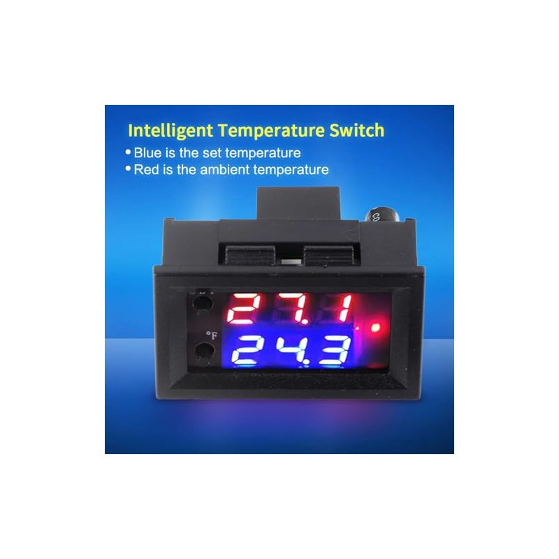 12V DC Digital Freezer Thermostat, Digital Display Microcomputer Temperature Controller