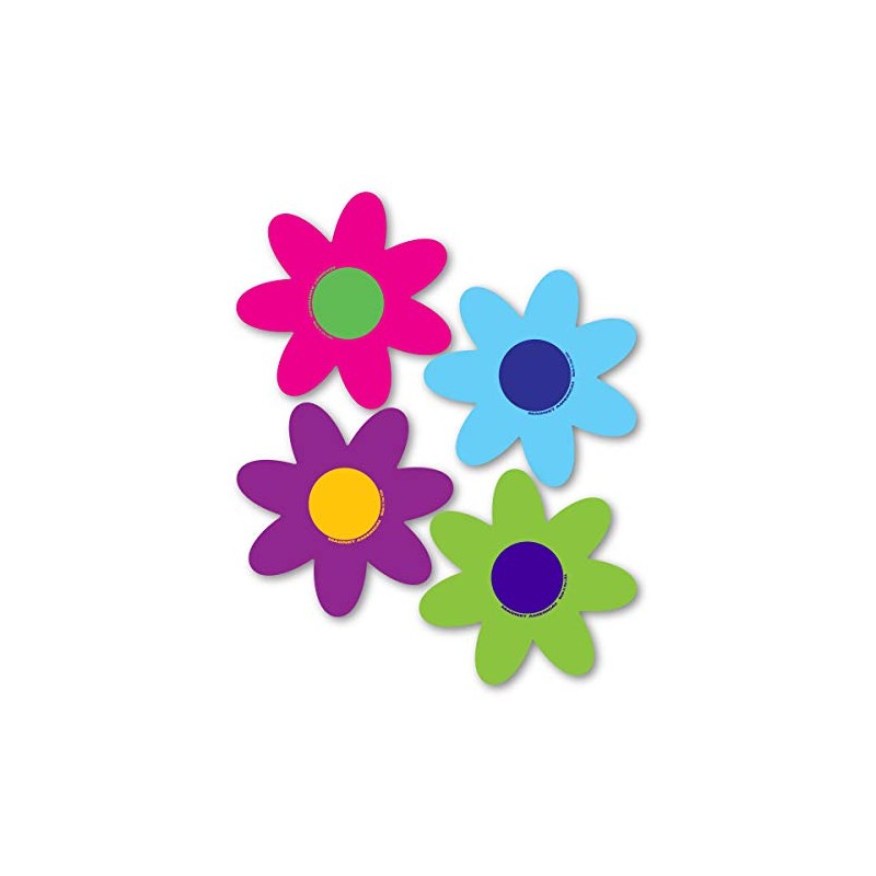 Set of 4 Bright Flower Pack Magnet by Magnet America