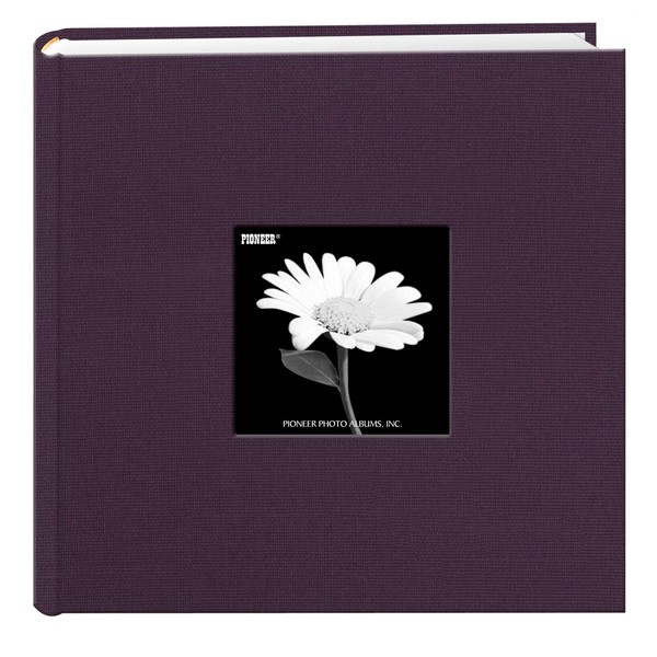 Fabric Frame Cover Photo Album 200 Pockets Hold 4x6 Photos, Wildberry Purple