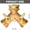 XIBETEO Garden Hose Y Valve Hose Splitter Solid Brass Hose