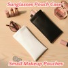 Pequeña bolsa de maquillaje para bolso, negro+blanco+rosa+púrpura+caqui+verde