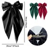 3 Pieces Silky Satin Hair Bows Ribbon Hair Barrettes Clip