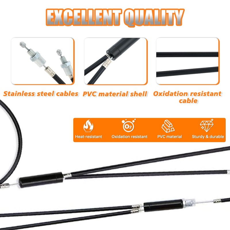 HUAREW BMX Bike Gyro Brake Cables Front + Rear (Upper