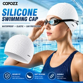 Silicone Swim Cap for Adults – Durable Waterproof Pool Hat for Men & Women Training