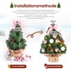 Mini Christmas Tree, Small Christmas Tree with LED Lighting, Artificial