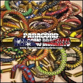 ACU Digital Camo Paracord 40 Caliber Bullet Casing Bracelet