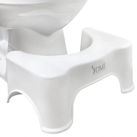 DMI Toilet Squatting Posture Stool, 7" Height, Reduces Strain for an Easier Go, Poop Stool for Bathroom, Fun Footprint Designs, Low-Profile, Minimal Design for Bathroom Aesthetic