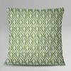 S4Sassy Ikat Print Olive Green 2 Pcs Cotton Poplin Cushion
